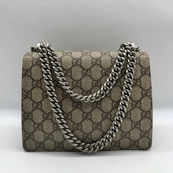 Gucci Beige And Ebony Canvas GG Supreme Mini Dionysus Shoulder Bag - Picture 2 of 10